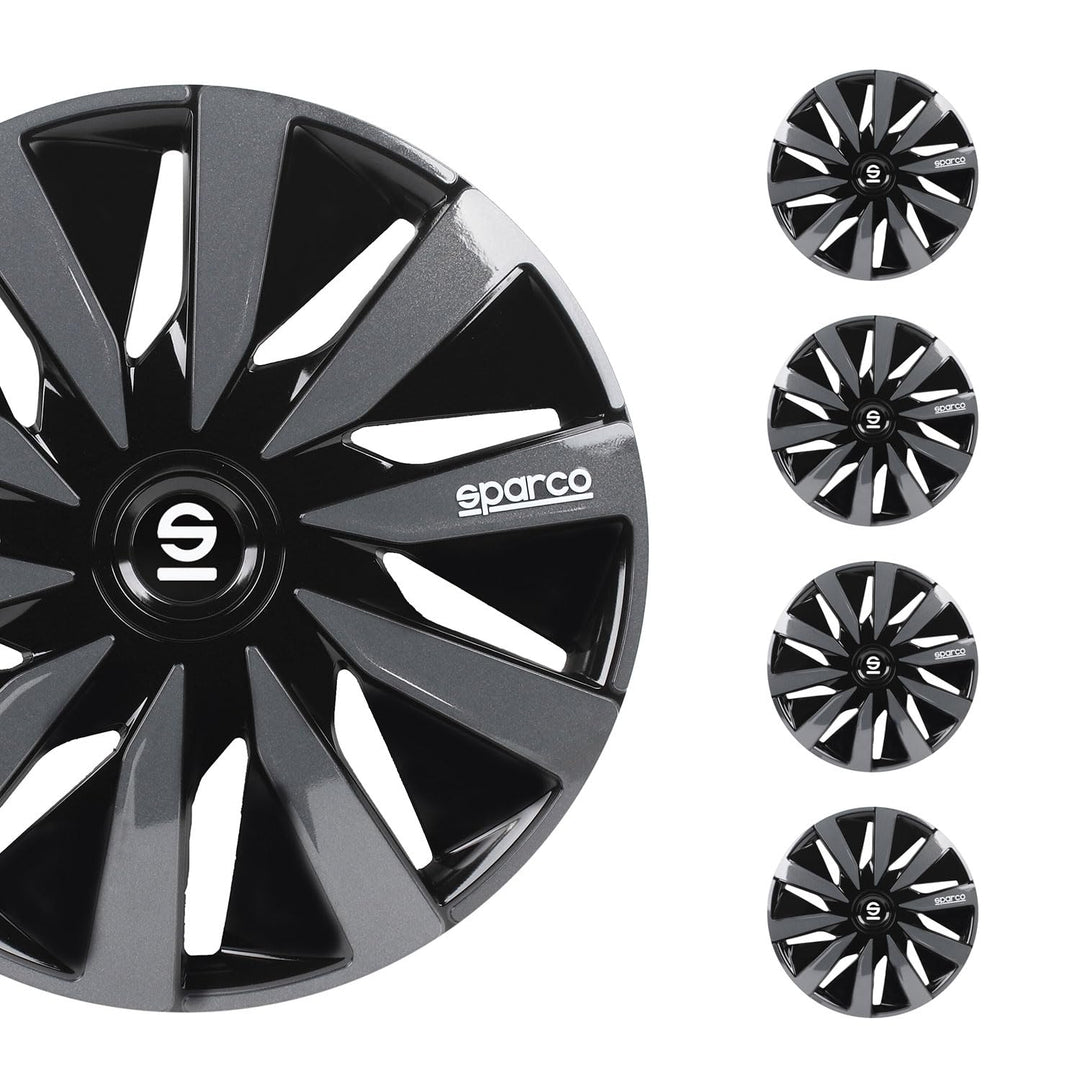 Sparco SPC1691BKGR Radzierblenden Lazio 16-Zoll Schwarz/Grau 16" Schwarz/Grau, 16" Schwarz/Grau