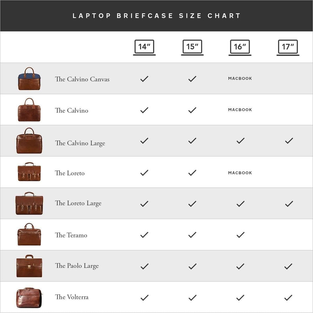 Maxwell Scott Personalisiert 17” Herren Business Laptop Satchel - LoretoL Night Black, Night Black