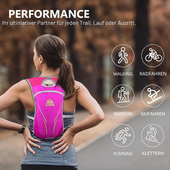 Geila Trinkrucksack, Trinkweste Outdoorsport Trail Marathoner Running Race Leichter Rucksack für Män