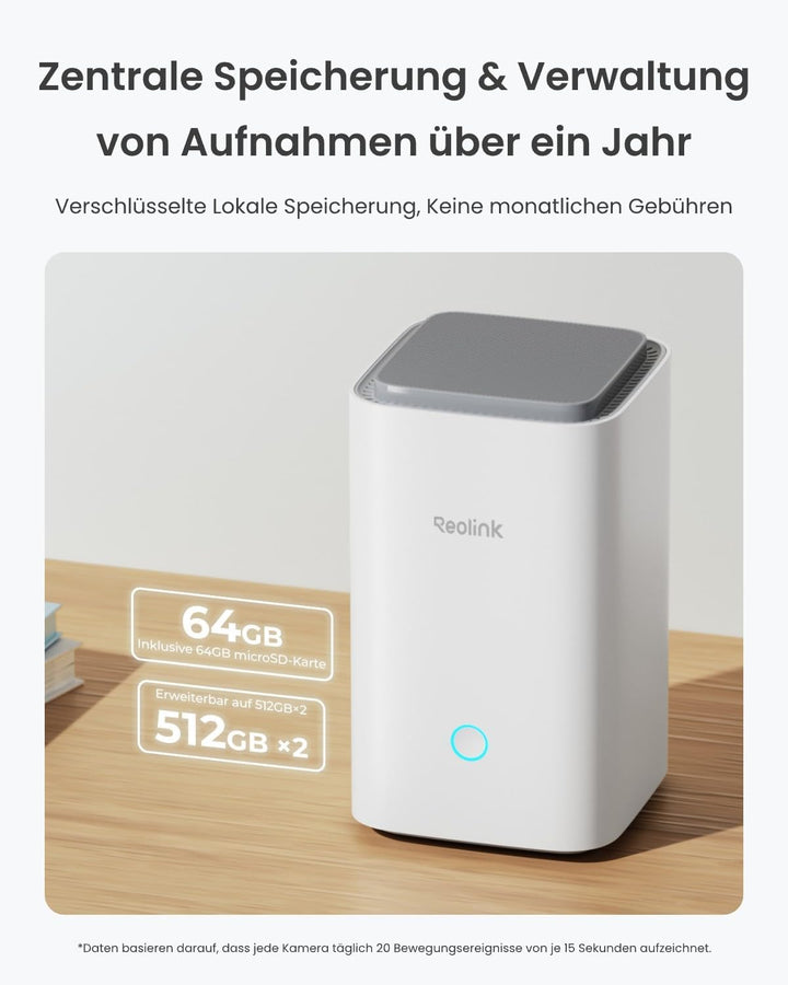 Reolink 2K Überwachungskamera Aussen Set WLAN mit Solar-/Akkubetrieb, Lokale Speicherung, 360° Schwe