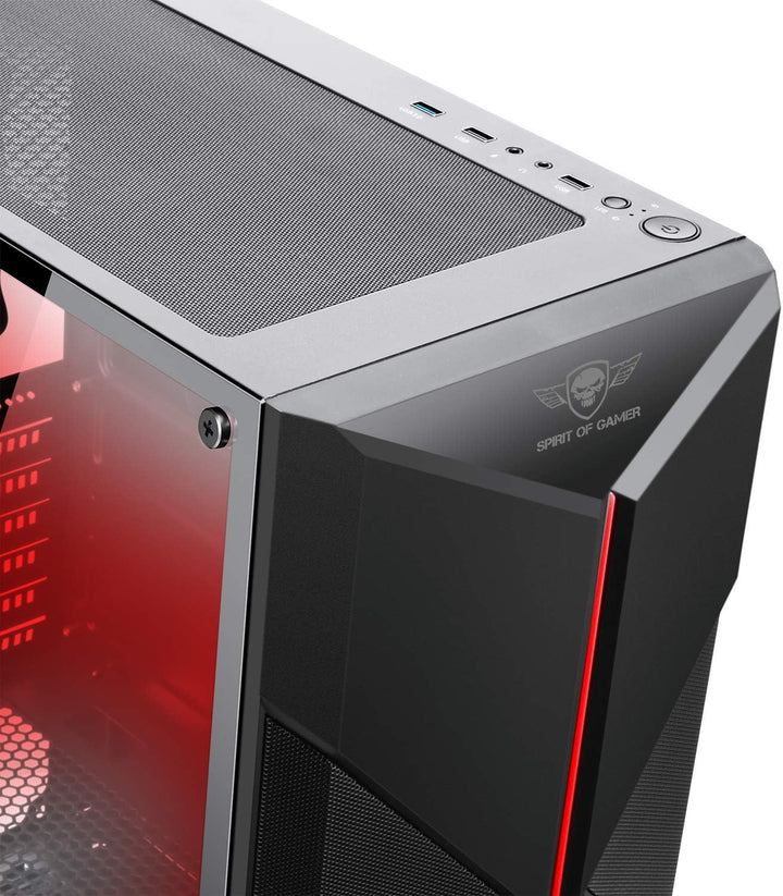 SPIRIT OF GAMER - Gamer Clone III PC-Gehäuse - ARGB - ATX/mATX/ITX Tower - Metallmaschen-Frontplatte
