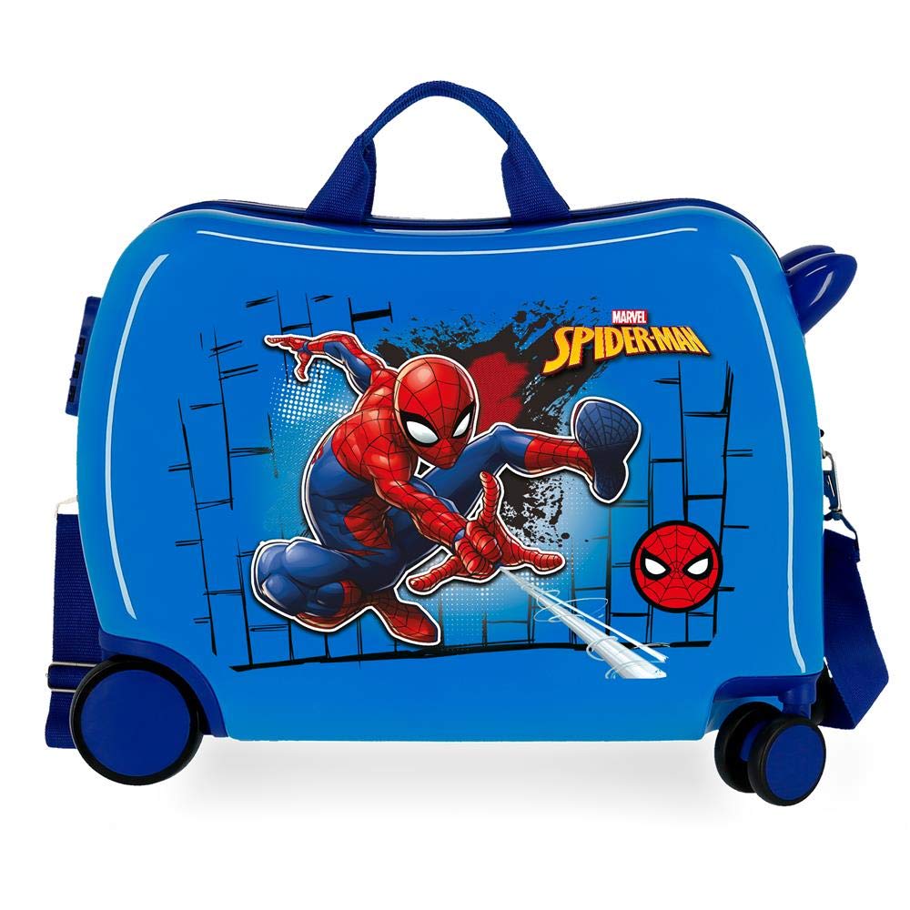 Marvel Spiderman Red Kinder-Koffer Blau 50x39x20 cms Hartschalen ABS Kombinationsschloss 38L 2,1kgs