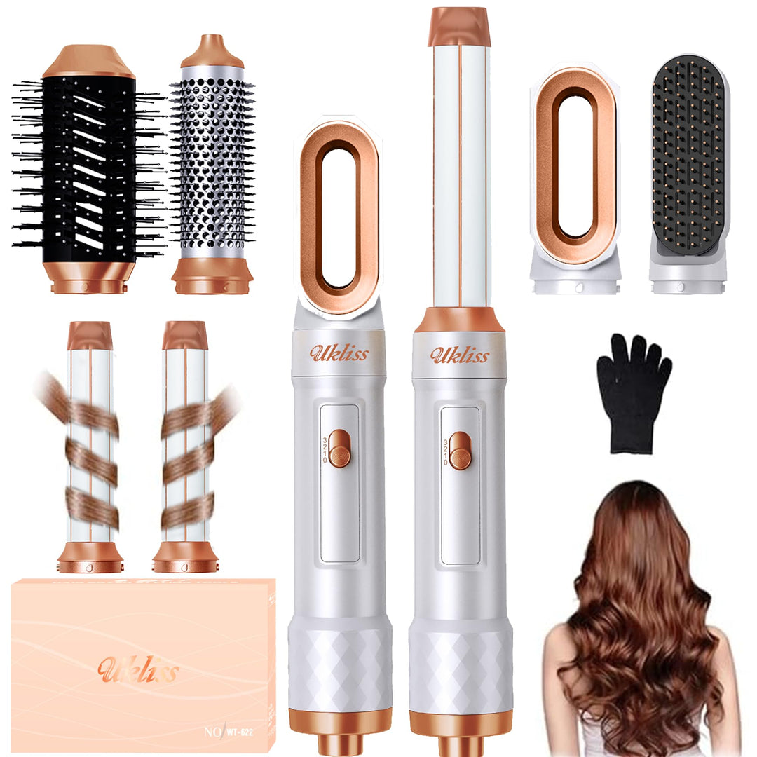 Airstyler 6 in 1, UKLISS Haartrockner Pro & Haarstyler mit Hair Dryer, Automatisch Wrap Lockenstab,