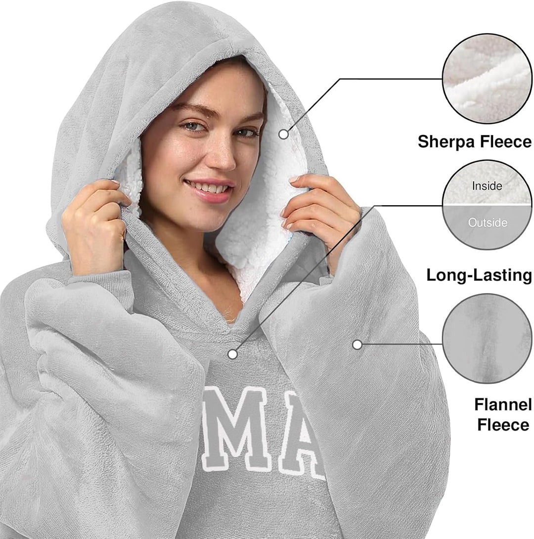 Muttertagsgeschenke für Mama, Hoodie Decke mit Ärmeln Mama Geschenk zum Muttertag Weihnachten Geburt