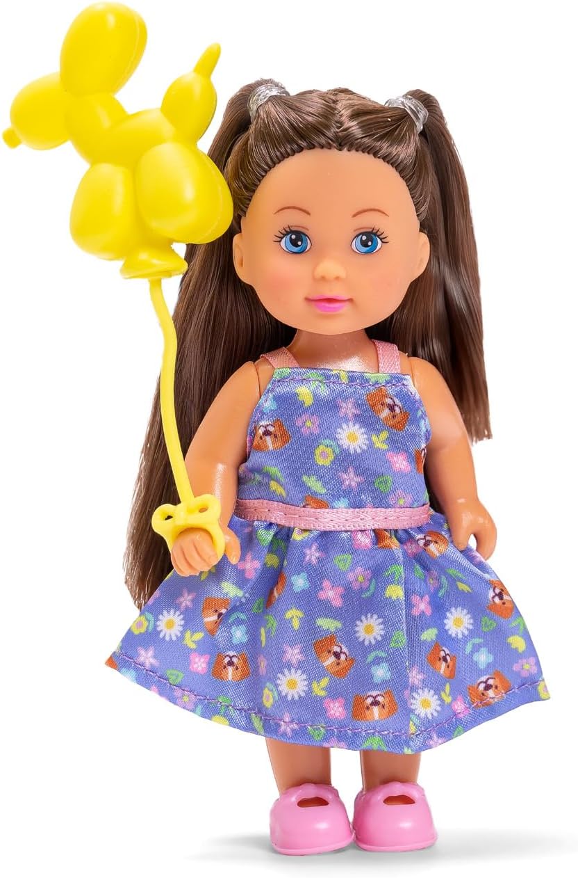 Simba Evi Love Birthday Party – Zwei Evi Puppen im Geburtstagskleid mit Haarreif, Ballon & Geschenkb