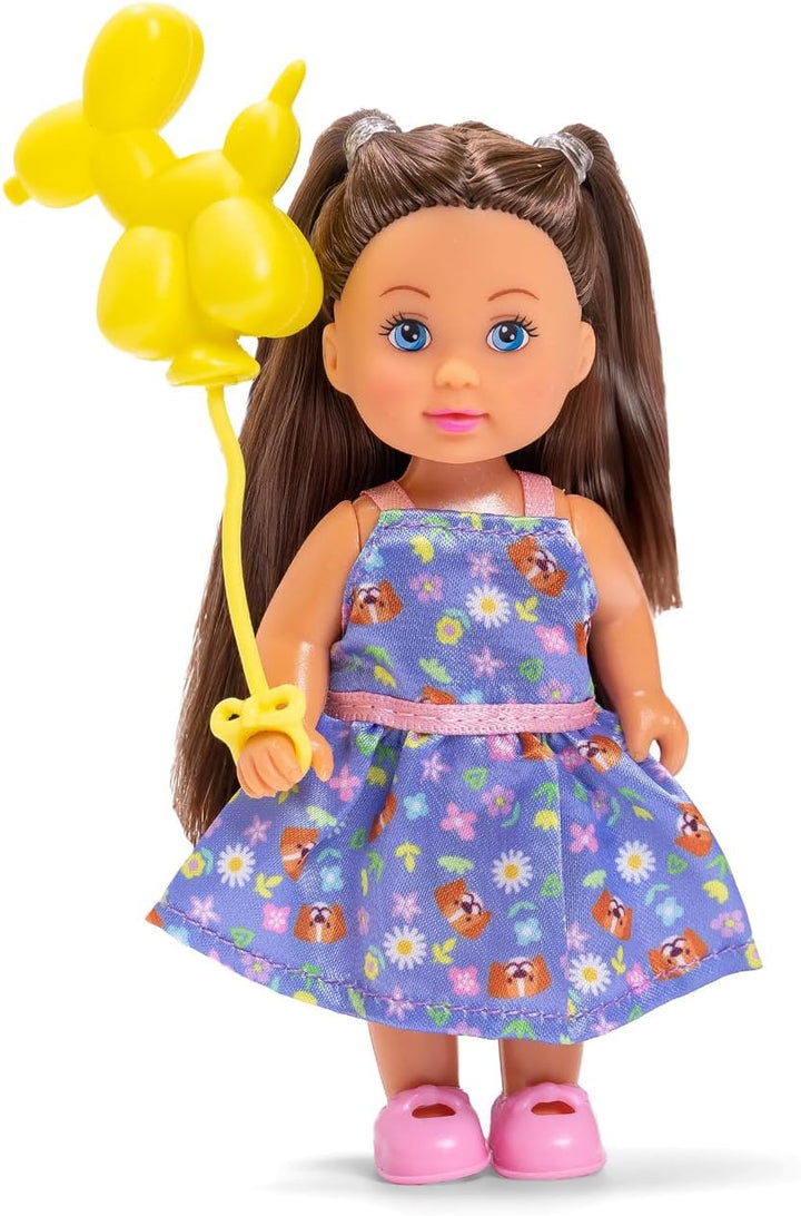Simba Evi Love Birthday Party – Zwei Evi Puppen im Geburtstagskleid mit Haarreif, Ballon & Geschenkb