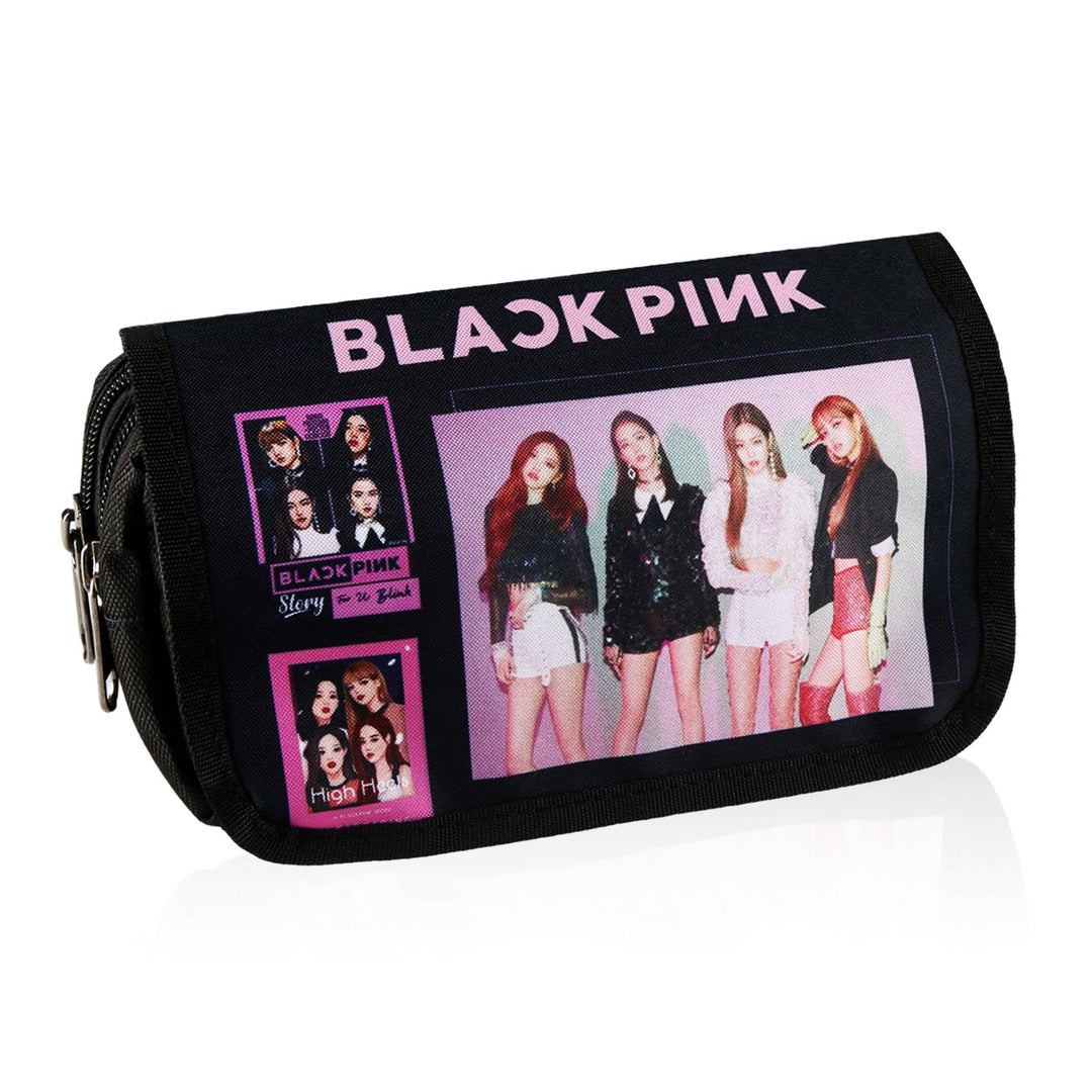 Rosa Blackpink Federmäppchen, Must-Have-Federmäppchen für Idol-Mädchen, Doppellagig, Grosse Kapazitä