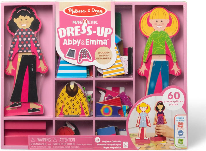 Melissa &amp; Doug - Magnetische Anziehpuppen aus Holz - mit mehr als 60 Teilen für kreativen Ankleidesp