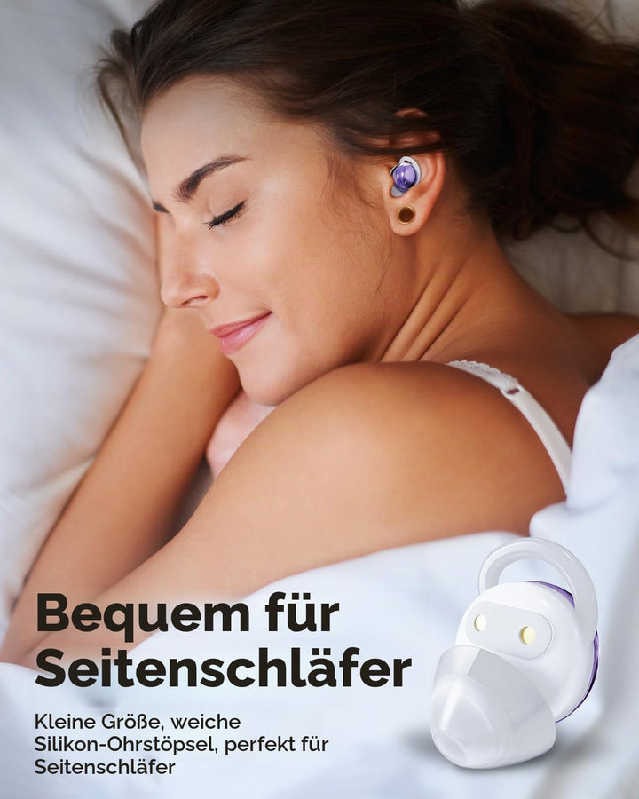 MONODEAL Schlafkopfhörer Bluetooth 5.4 Sleep Earbuds, Weiche Kopfhörer Schlafen Sleepbuds, Unsichtba
