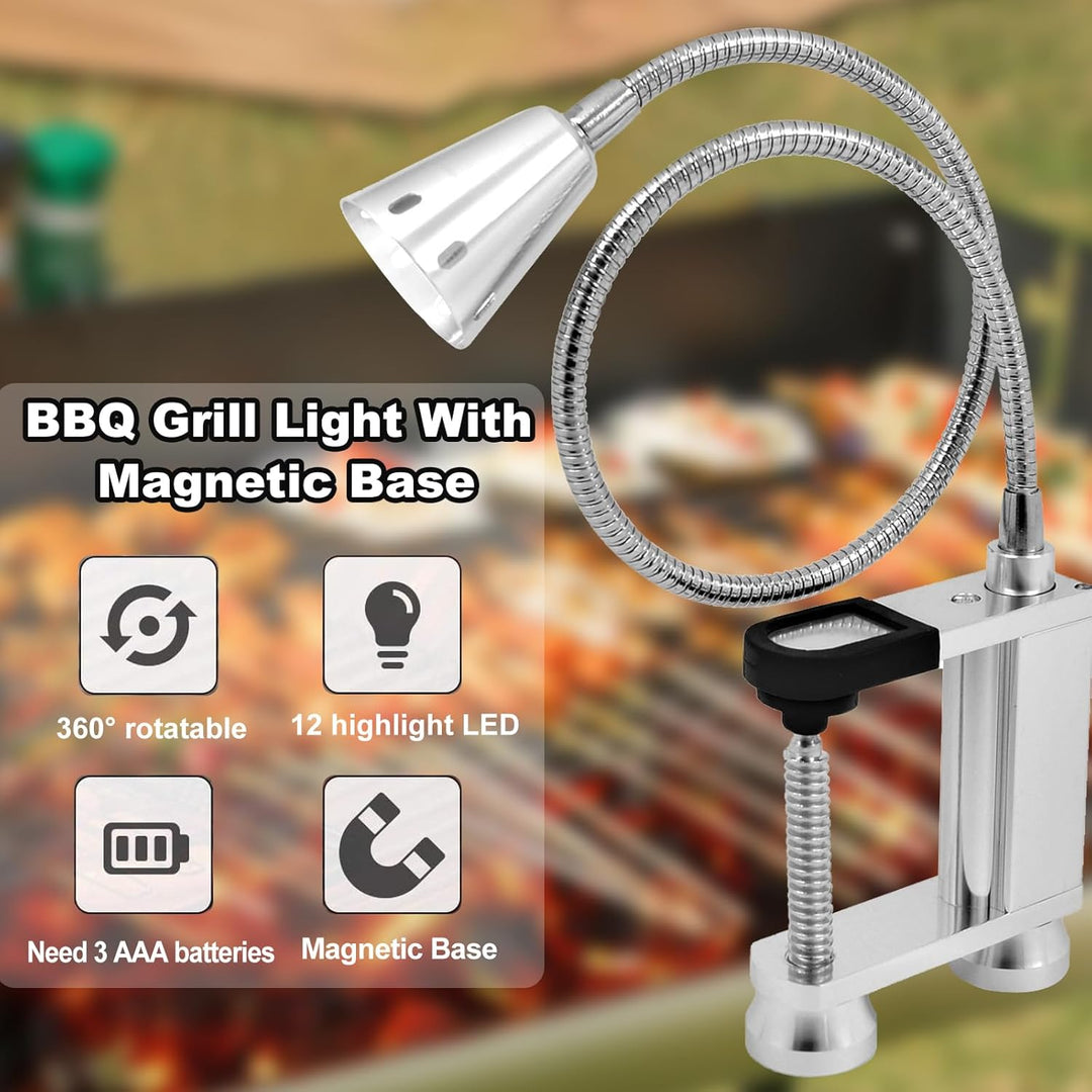 RUNQIN Grill Licht,Magnetischer 360° Flexibel Grilllampe Grillbeleuchtung LED zubehör Verstellbare O
