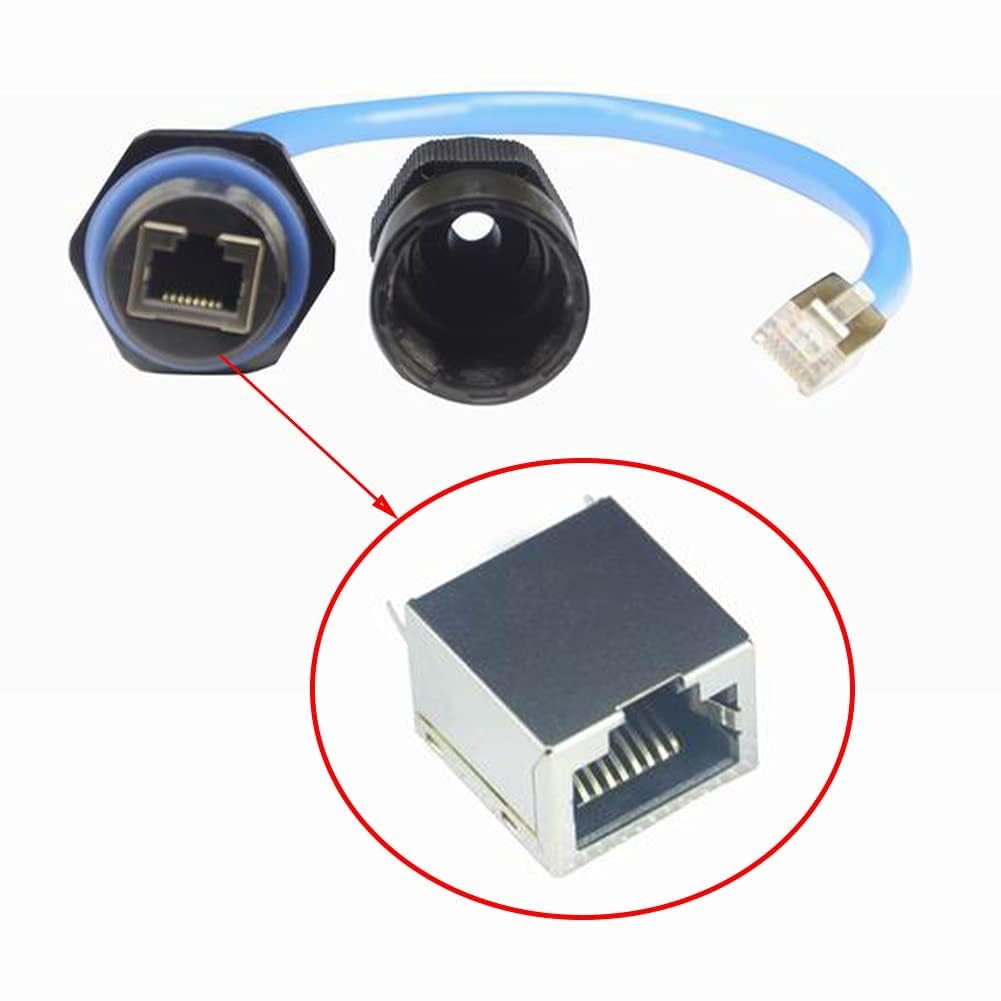 PENGLIN 2 Stück RJ45 M25 CAT6 Wasserdicht Ethernet Einbaubuchse,Ethernet LAN Kabel Stecker auf Buchs
