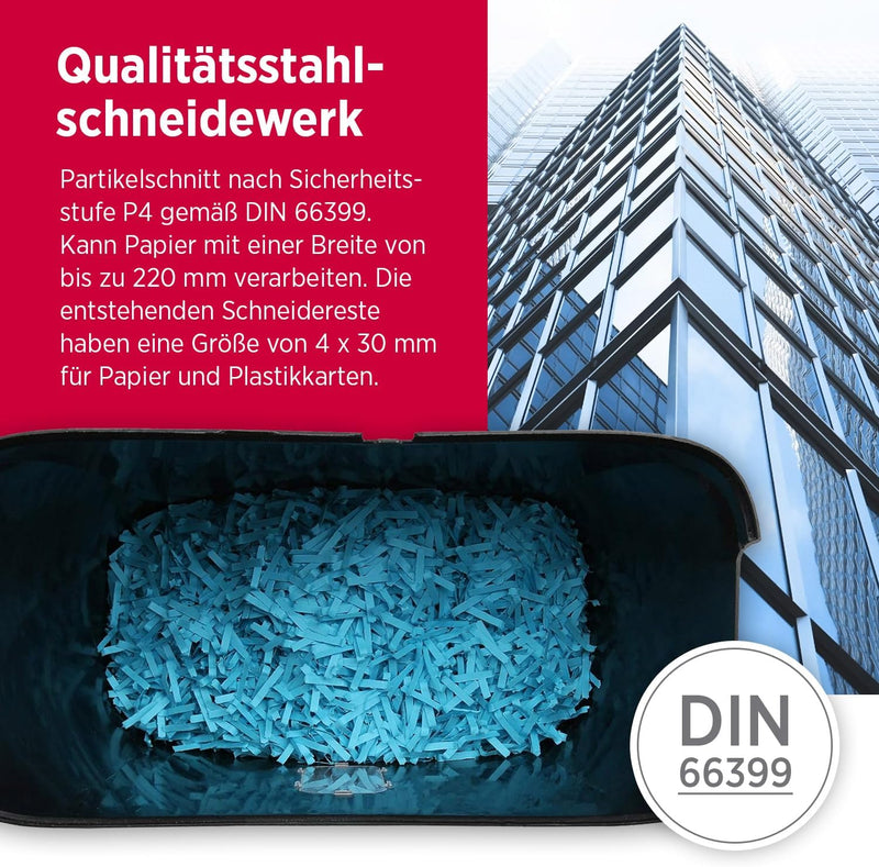 Olympia PS 63 CC Aktenvernichter Kreuzschnitt | Papierschredder bis zu 6 Blätter | Partikelschnitt 4