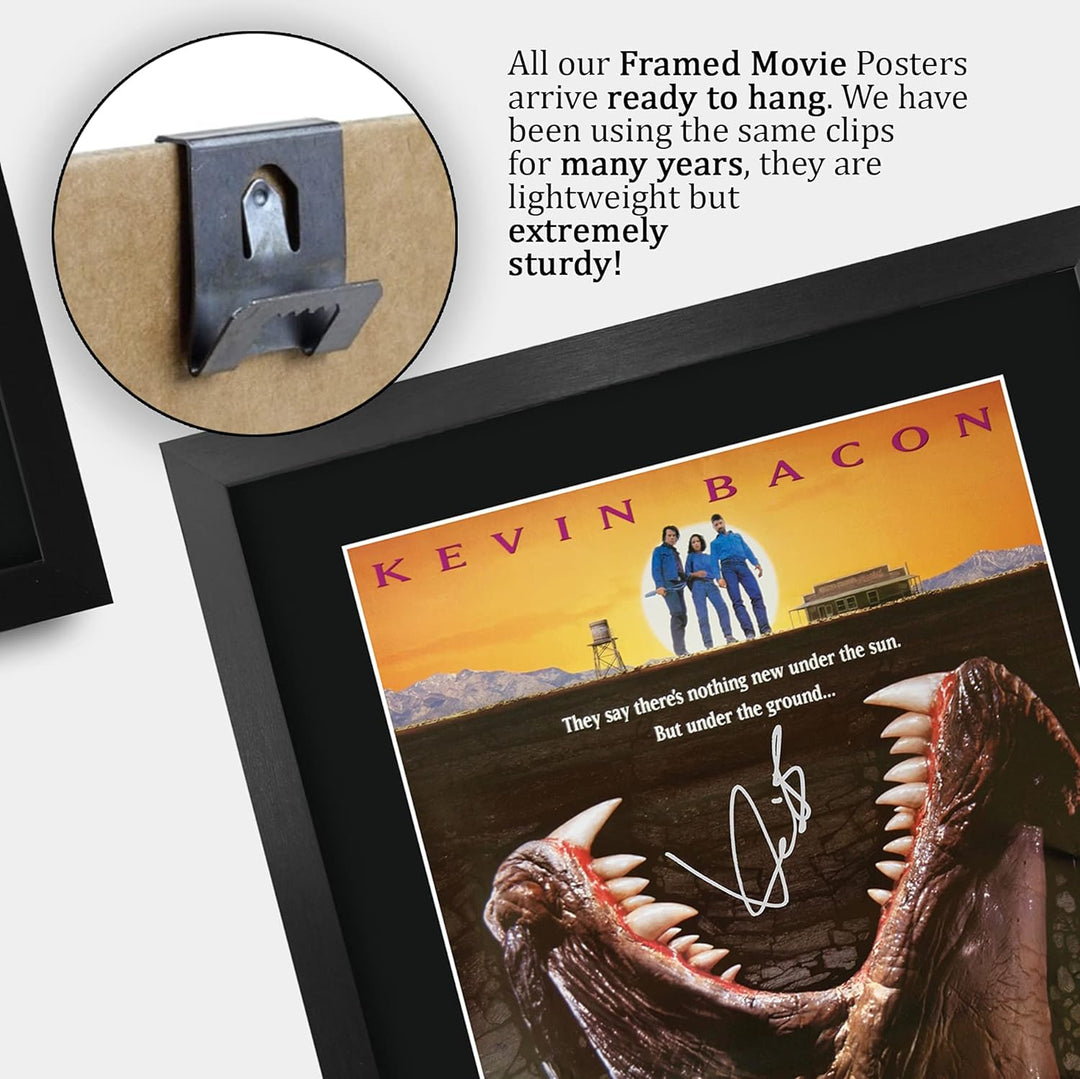 HWC Trading Tremors A3 Gerahmte Signiert Gedruckt Autogramme Bild Druck-Fotoanzeige Geschenk Für Kev