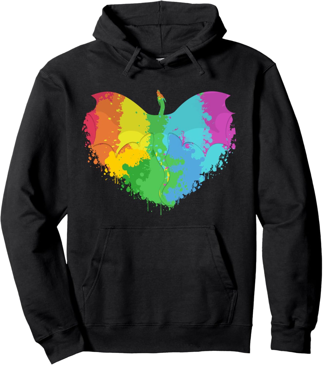 LGBTQ - Schwule und Lesben - Regenbogen Herz Pullover Hoodie