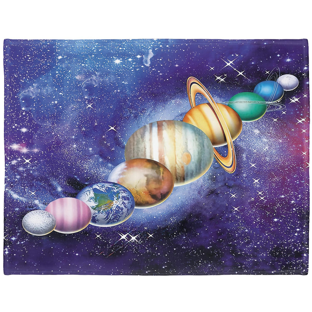 YISUMEI Decke 150x200 cm Kuscheldecken Sanft Flanell Weich Fleecedecke Tagesdecke Sonnensystem Plane