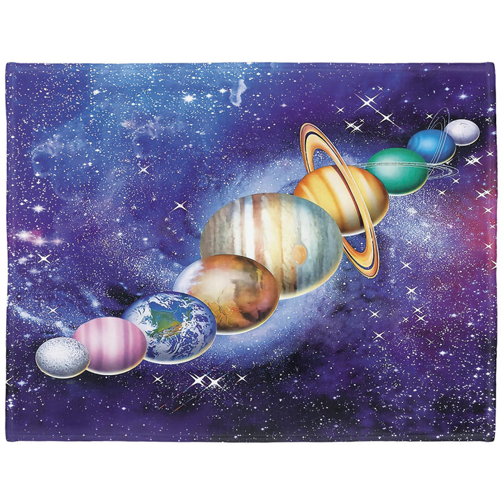 YISUMEI Decke 150x200 cm Kuscheldecken Sanft Flanell Weich Fleecedecke Tagesdecke Sonnensystem Plane