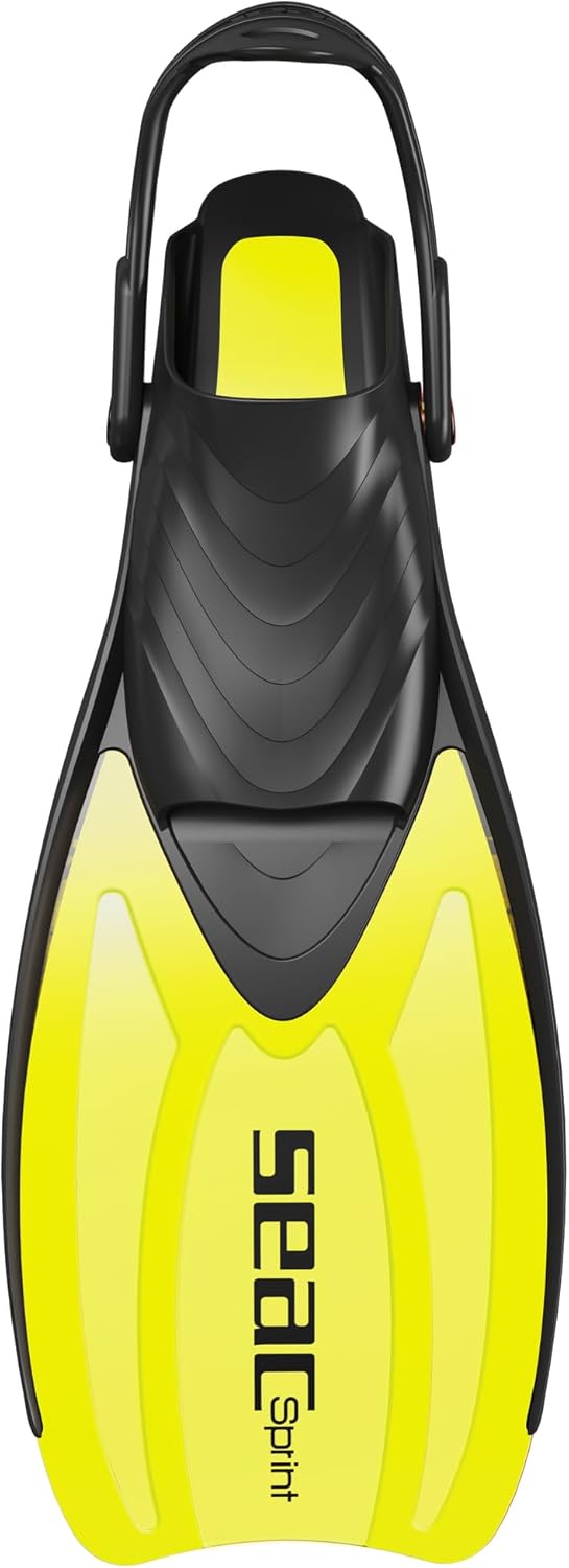 Seac Sprint Schnorchelflossen Mit Elastischem Band S/M Gelb, S/M Gelb