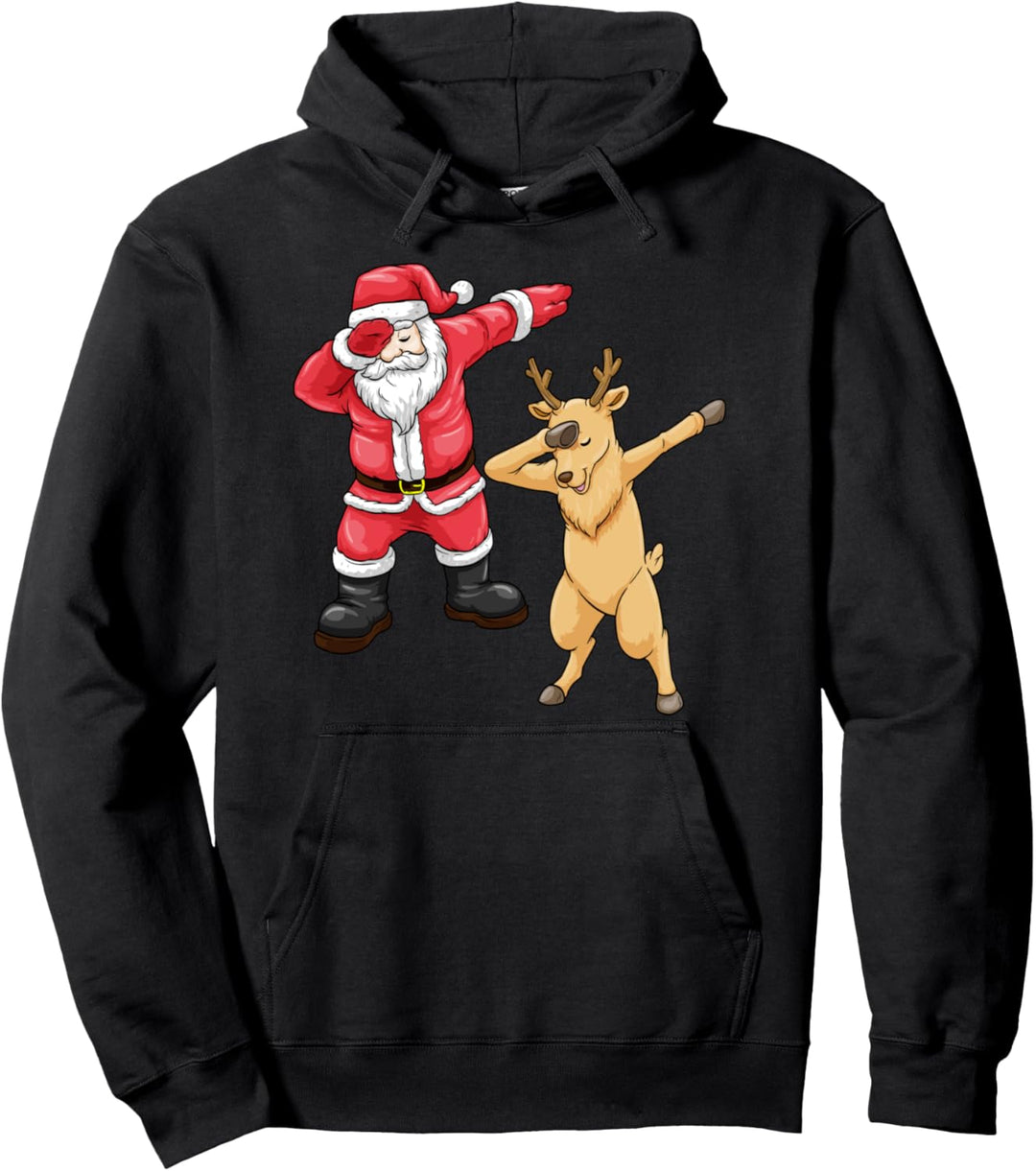 Dabbing Weihnachtsmann Rentier Weihnachten Christmas Outfit Pullover Hoodie