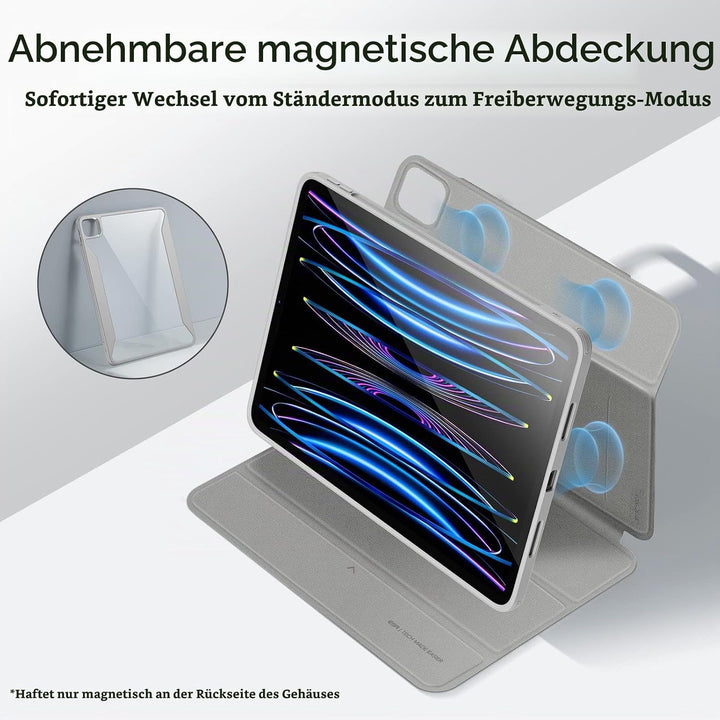 ESR für iPad Pro 11 Hülle Hybrid, iPad 11 Pro Hülle (2022/2021) mit Pencil Halter, Abnehmbare Magnet