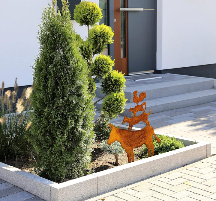 Blümelhuber Bremer Stadtmusikanten Gartenstecker - Märchen Klassiker - Gartendeko Figuren Tiere - De