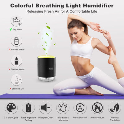 KARFUN Small Humidifiers,Portable Desk Humidifiers,Luftbefeuchter,Desktop Leiser Mini Luftbefeuchter