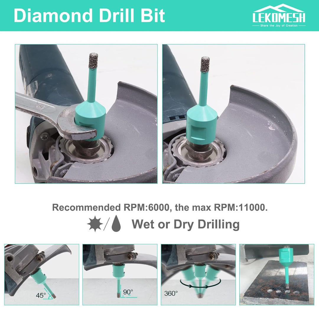 Diamantbohrkrone Fliesenbohrer 110MM Lochsäge - LEKOMESH Für Porzellan Keramik Fliesen Marmor Granit