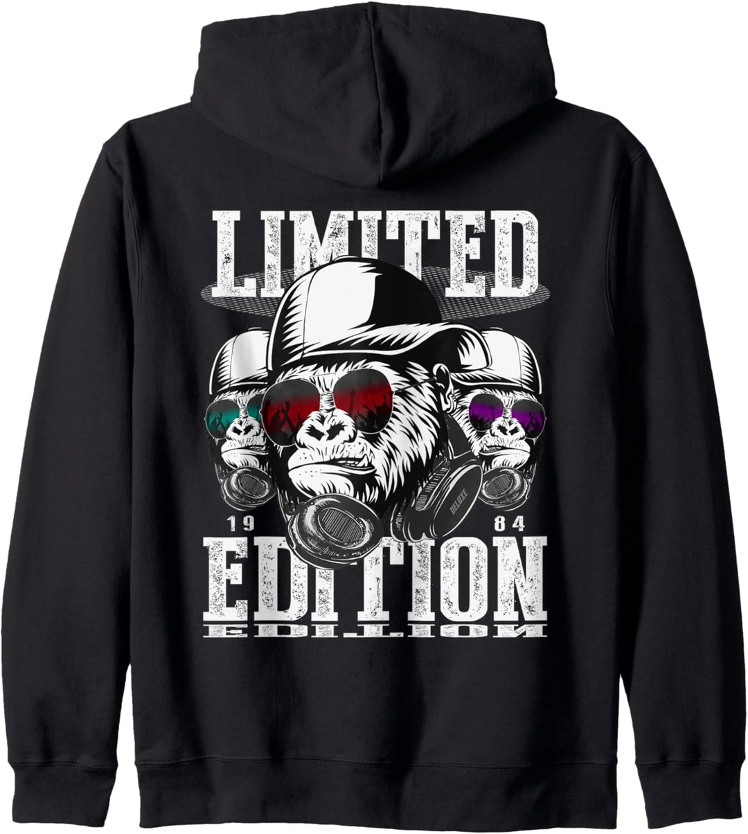 Limited 1984 Edition DJ Gorilla Geburtstag Rückendruck Kapuzenjacke