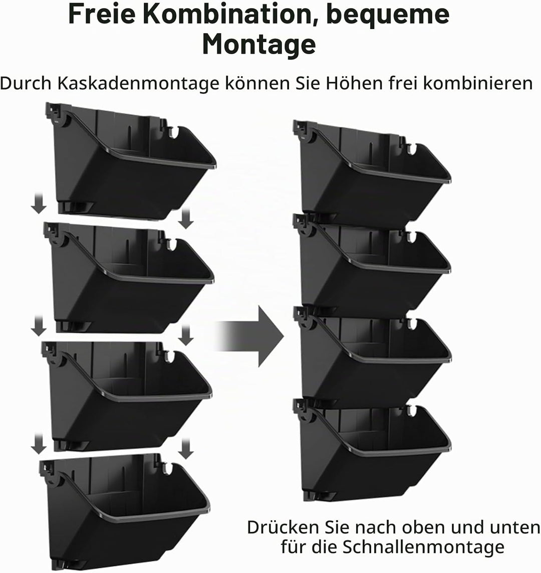 CEIEVER Hängende vertikale Wand Pflanze, Vertikaler Garten Pflanzenwand mit 4 Taschen Wandmontierter