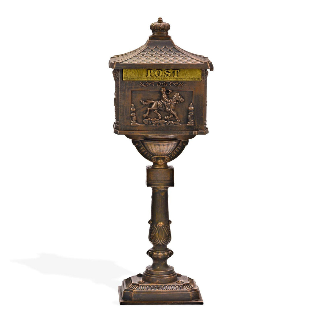 DEMA Standbriefkasten "Antik" Aluguss-bronze