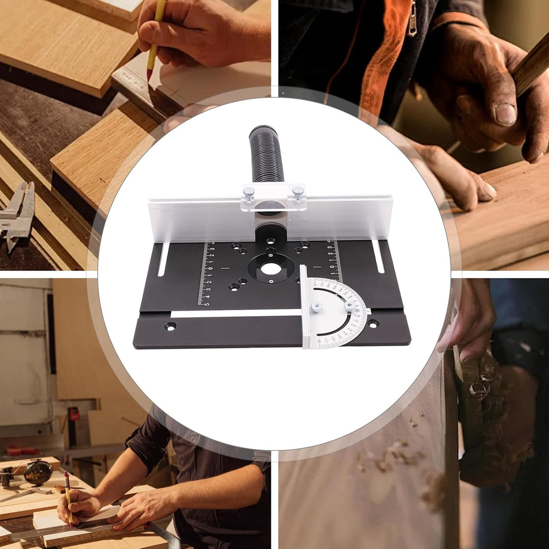Frästisch Einlegeplatten, Aluminiumlegierung mit Klarer Skala, Frästisch Einlegeplatte für Oberfräse