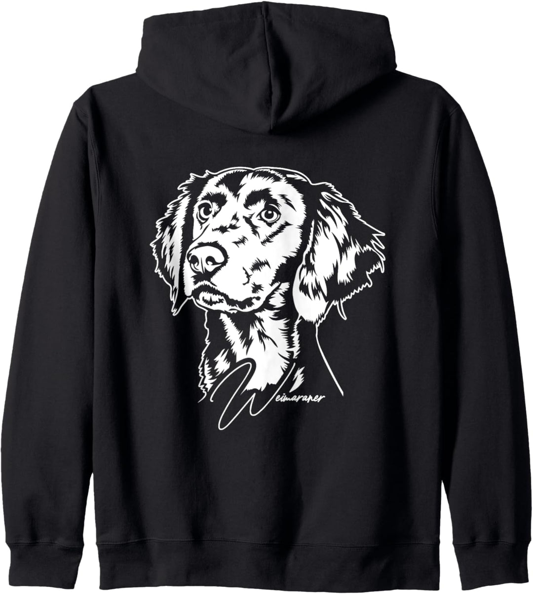 Langhaar Weimaraner Portrait Hund Hundeportrait Hunde Kapuzenjacke