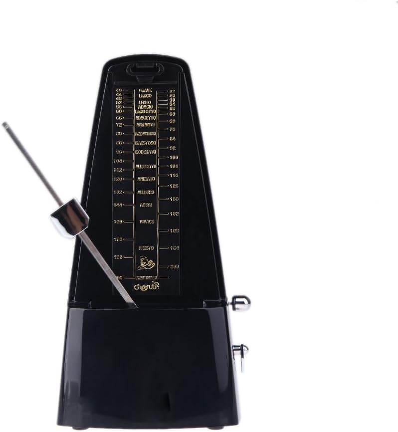 Mechanisches Metronom Pyramide mit Plexiglasdeckel, Pendel mit einem lauten, klaren Klick, Mit Glock