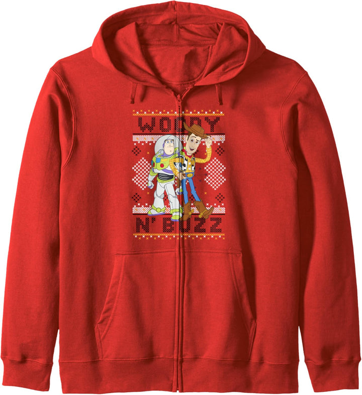 Disney Pixar Toy Story Woody Buzz Ugly Weihnachten Kapuzenjacke