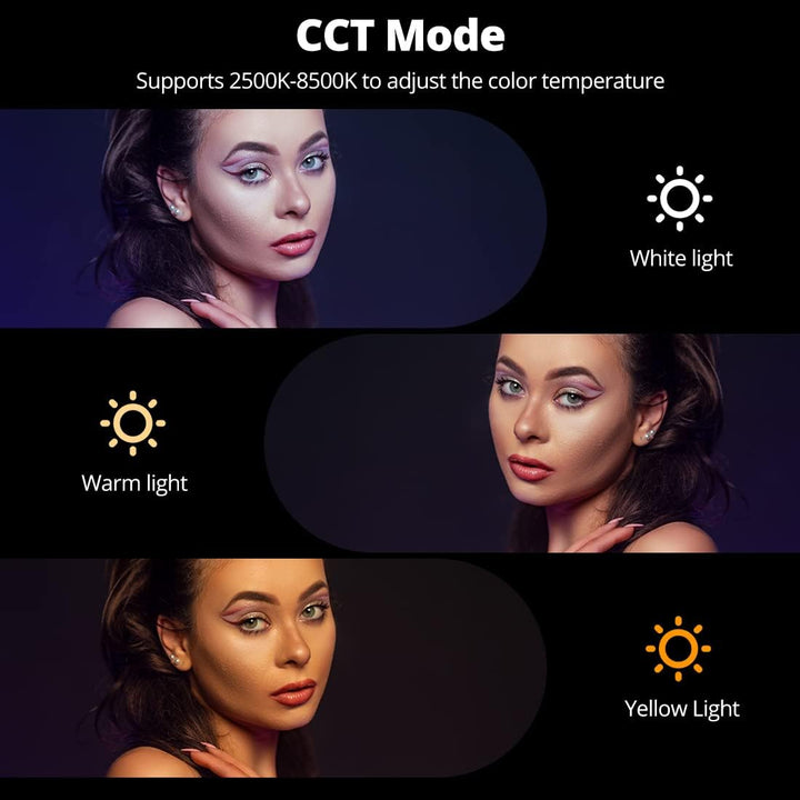 AMBITFUL A2 Vollfarbiges RGB-Röhrenlicht, CRI 95 TLCI 97 Genaue Farbe, 2500K-8500K einstellbar, RGB