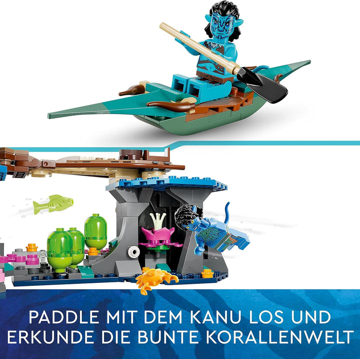LEGO 75578 Avatar Das Riff der Metkayina, The Way of Water Pandora Set mit 4 Minifiguren, Sammlerstü