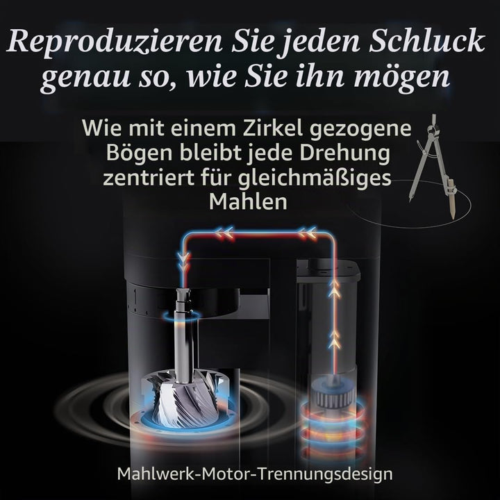 Elektrische Kaffeemühle A5 Black Für Pour-Over &amp; Espresso – Wiederaufladbar, Kabellos, Tragbar, Für