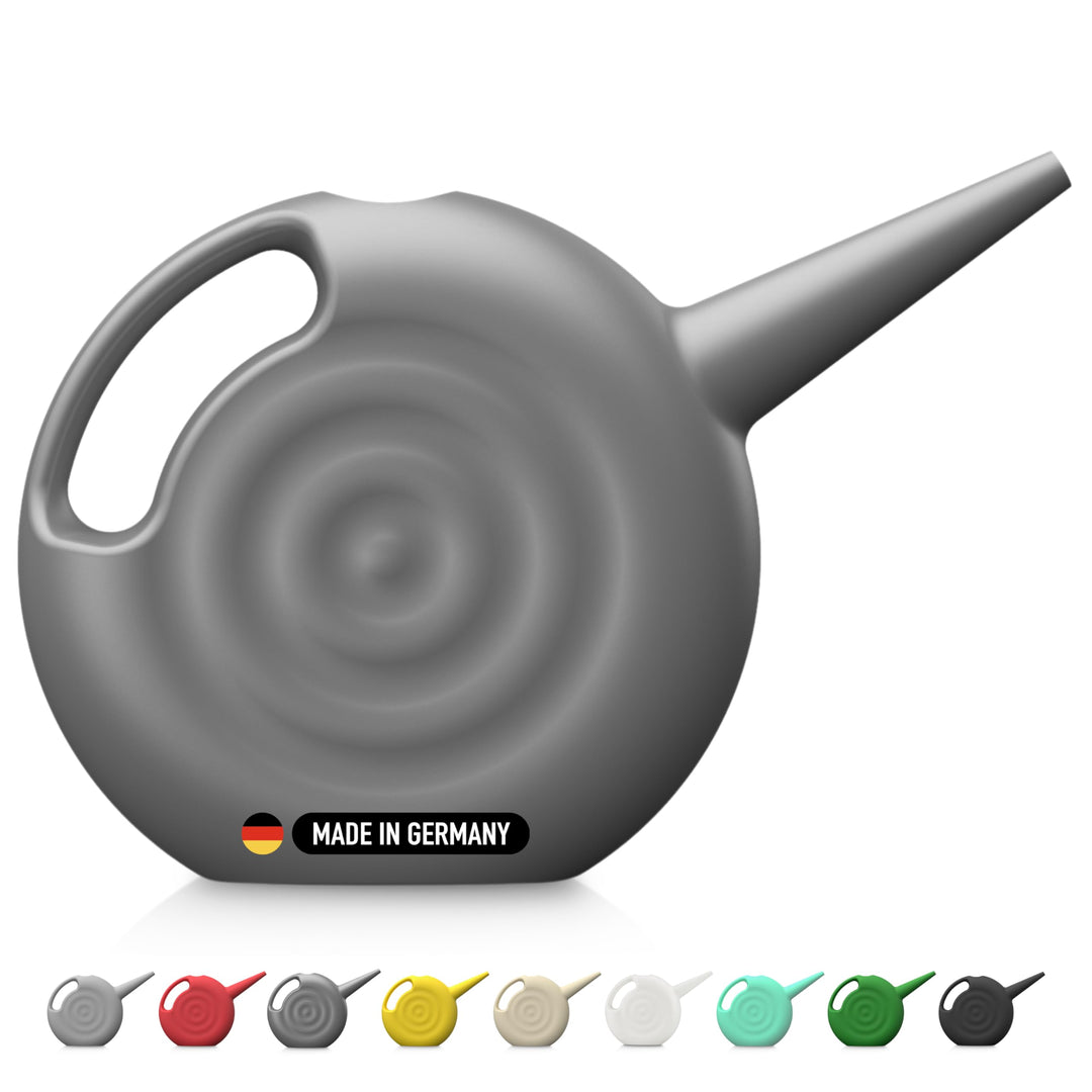 Giesskanne Silber - Giesskanne 2l - Giesskanne Zimmerpflanzen schmal - Robust für Innen und Aussen -