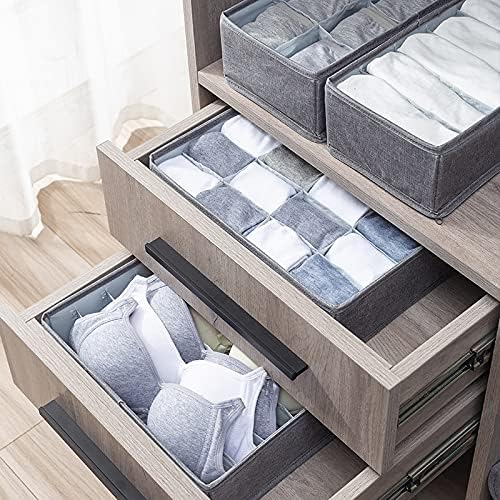 Lucoridy 4 Stück Kleiderschrank Organizer Schubladen Ordnungssystem Faltbare Stoff Aufbewahrungsbox