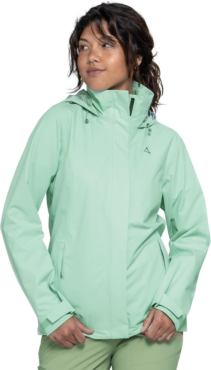 Schöffel Damen Jacket Gmund L, wind- und wasserdichte Regenjacke, atmungsaktive Outdoor Jacke, Wande