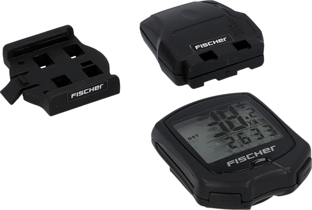 FISCHER Fahrradcomputer Funk mit 18 Funktionen, schwarz, kabellos, inklusive Befestigungsmaterial un