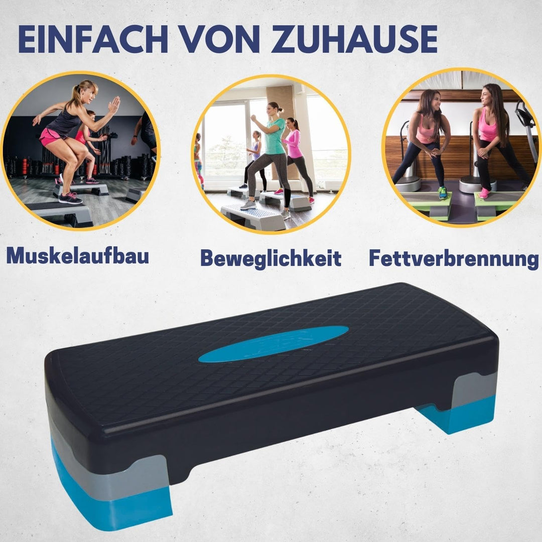 BEST SPORTING Multi-Fitness Stepper - 2 Fach höhenverstellbar I Max. Belastung: 100 kg I Aerobic Ste