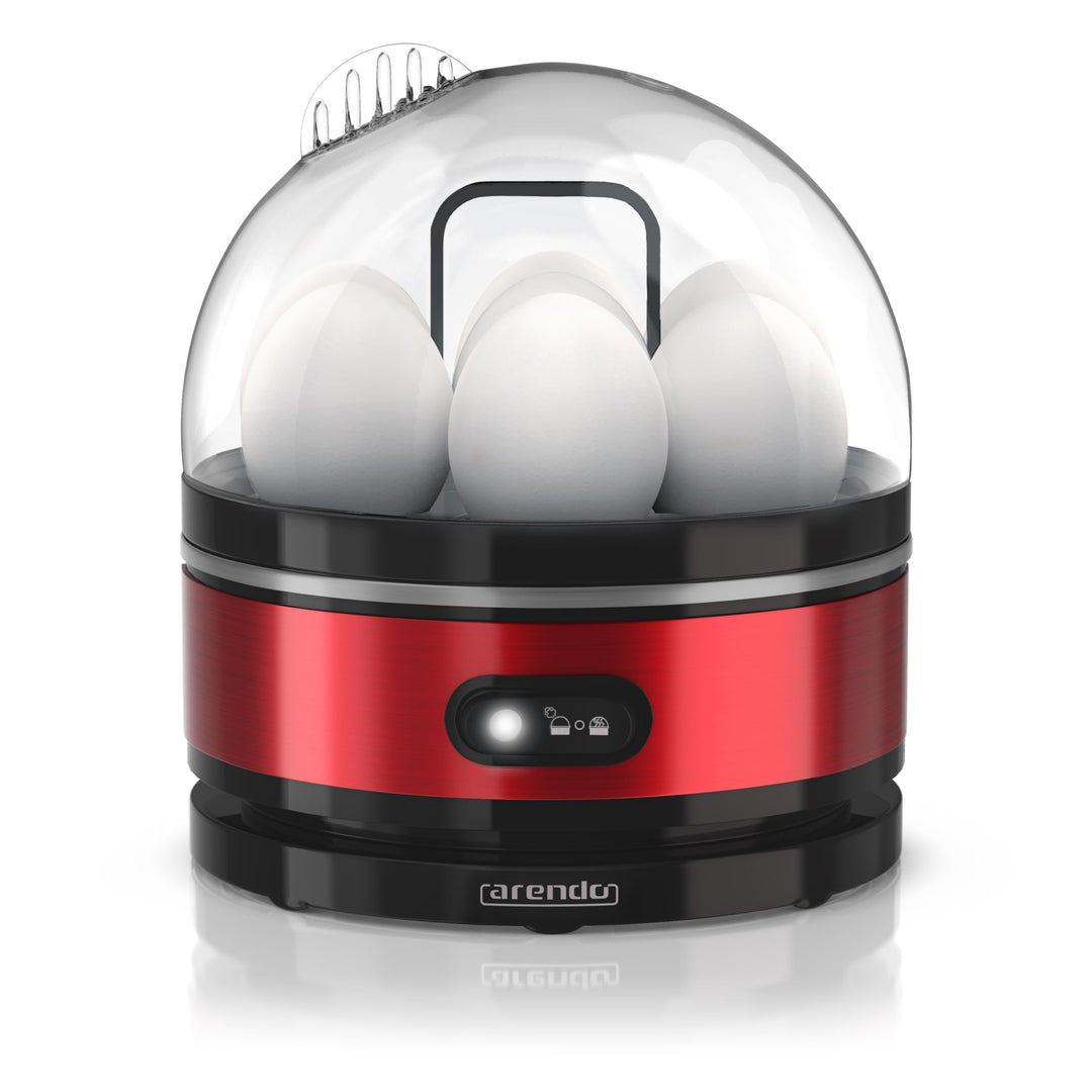 Arendo Sevencook Eierkocher 400 W – Edelstahl Design - 1-7 Eier - Egg Cooker - EIN/AUS-Schalter – 3