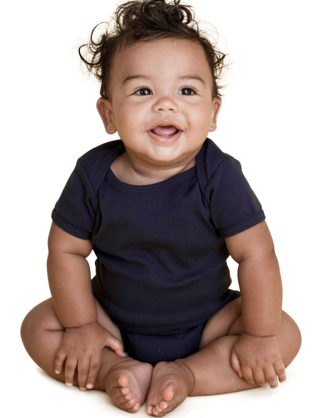 American Apparel - SäuglingsBaby Rib One Piece (4001), 6-12 Months, Black