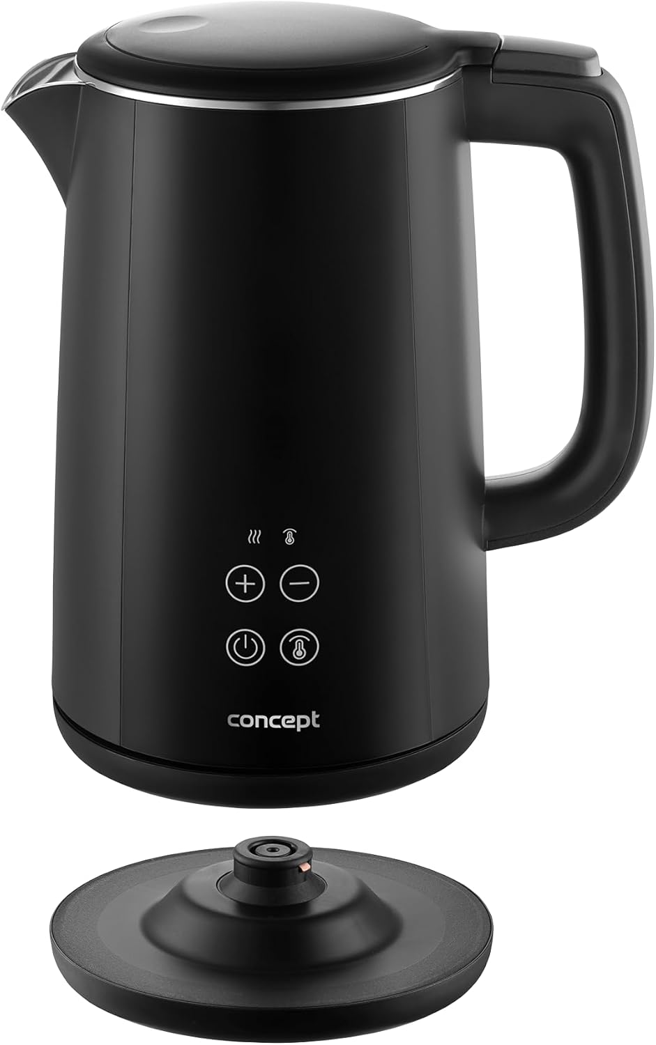 Concept RK3360 Digitaler Edelstahl-Wasserkocher mit Temperaturregelung 1,5 l, Schwarz 1.5 Liter Schw