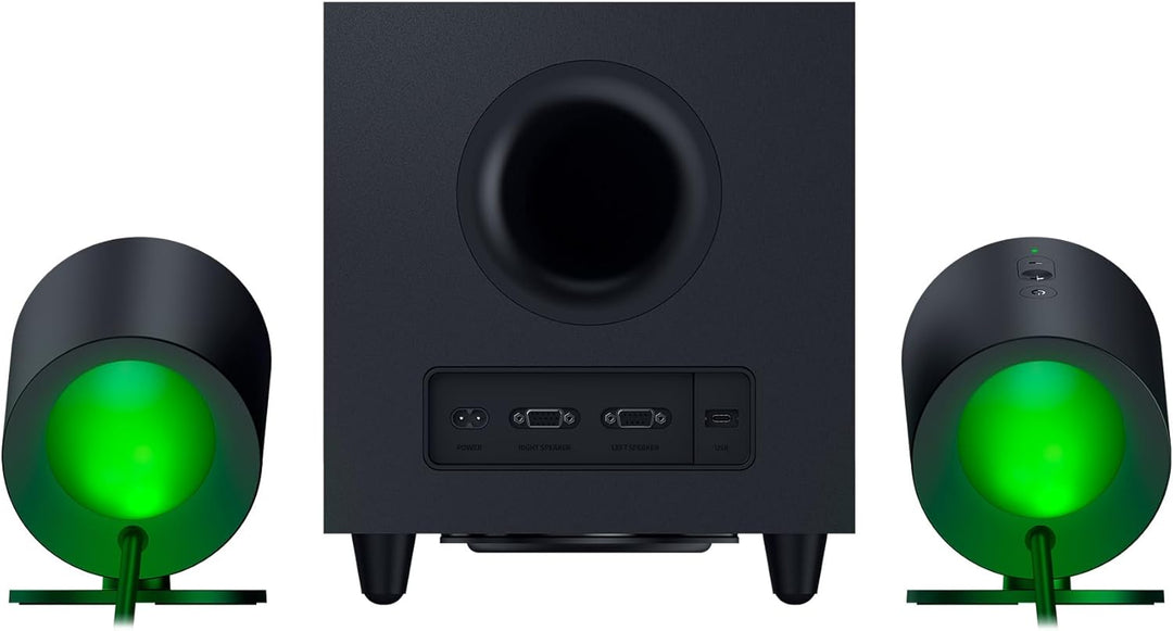 Razer Nommo V2 - Full-Range-2.1-Gaming-Lautsprecher für PC mit kabelgebundenem Subwoofer (3-Zoll-Ful