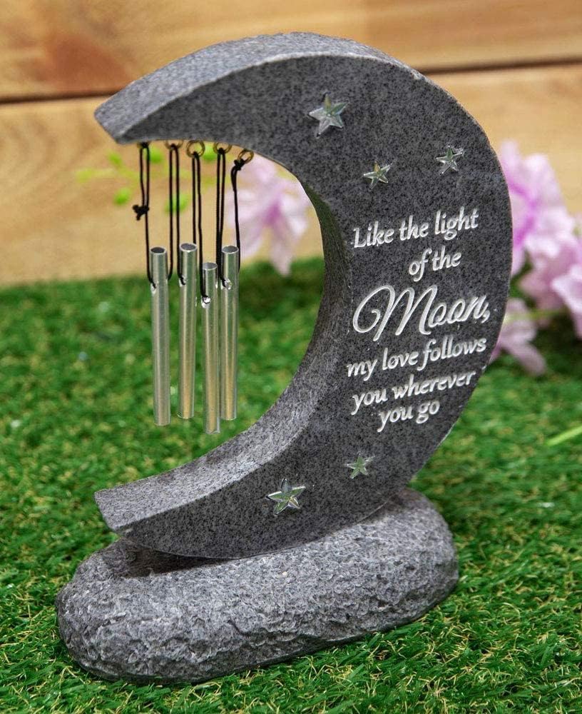 Gedenk-Windspiel, Mond, Liebe, Gedenk-Design, Gedenktage, Grabschmuck, Geschenk, TY138