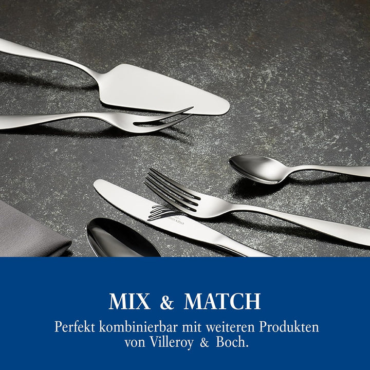 Villeroy und Boch Arthur Tafelbesteck für bis zu 12 Personen, 68-teilig, Edelstahl 44 x 29 x 9 cm Me