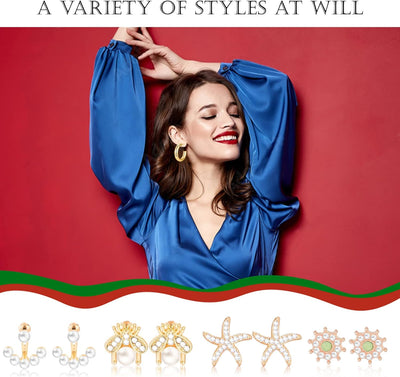 MJARTORIA Schneeflocke Schmuck Adventskalender 2023 Weihnachtskalender für Damen Frauen Mädchen Weih