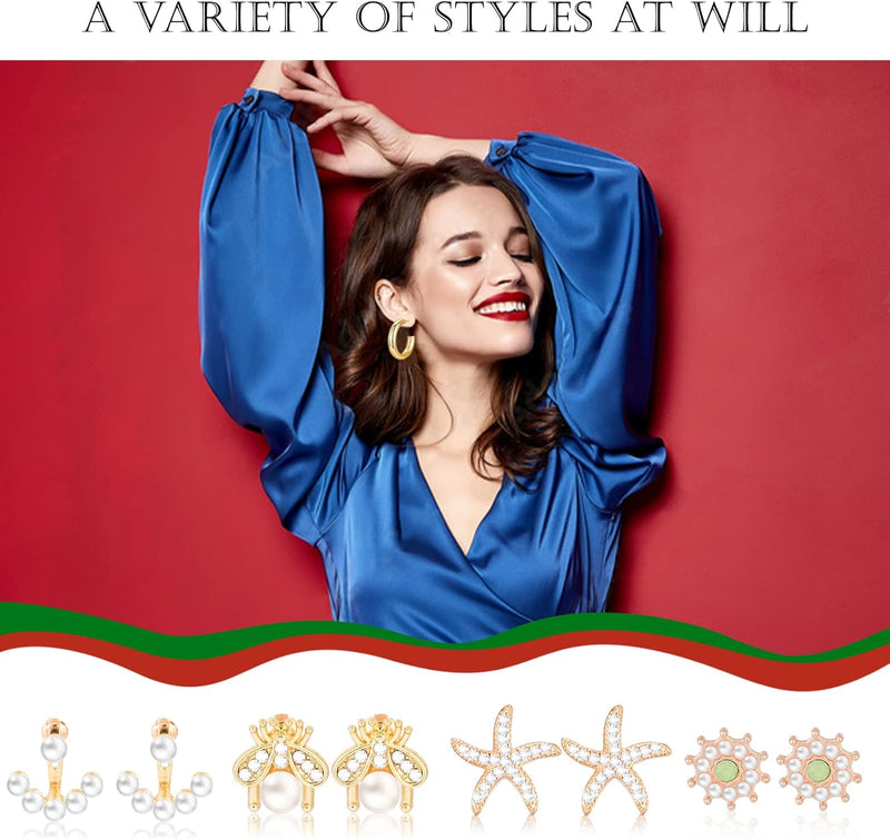 MJARTORIA Schneeflocke Schmuck Adventskalender 2023 Weihnachtskalender für Damen Frauen Mädchen Weih
