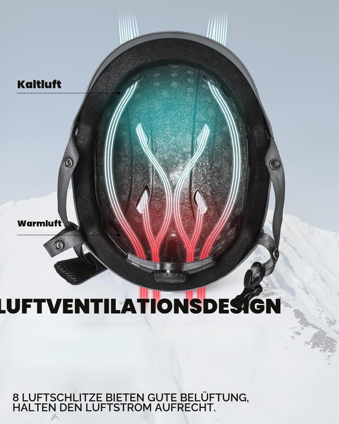 Victgoal Skihelm Herren Damen mit Warme Flusen-Ohrpolster, Gute Belüftung Sicherheits Snowboard Helm